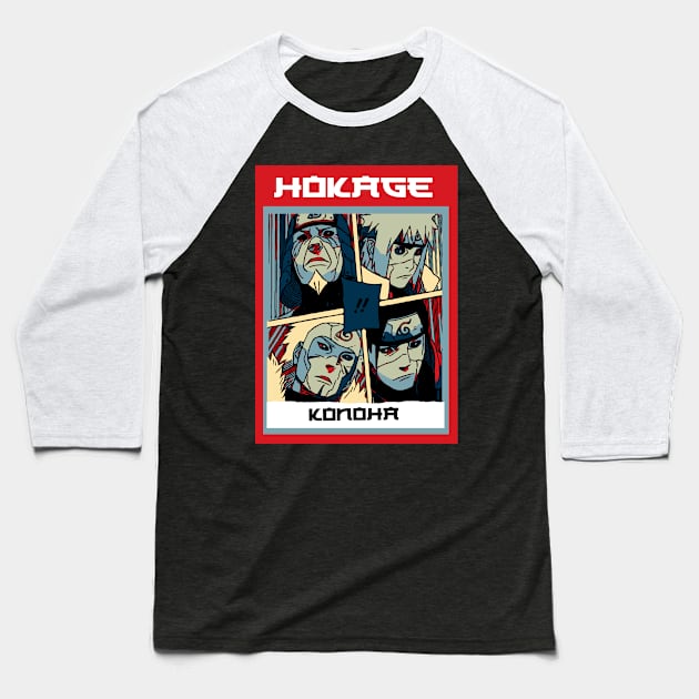 hokage konoha Baseball T-Shirt by FIFTY CLOTH